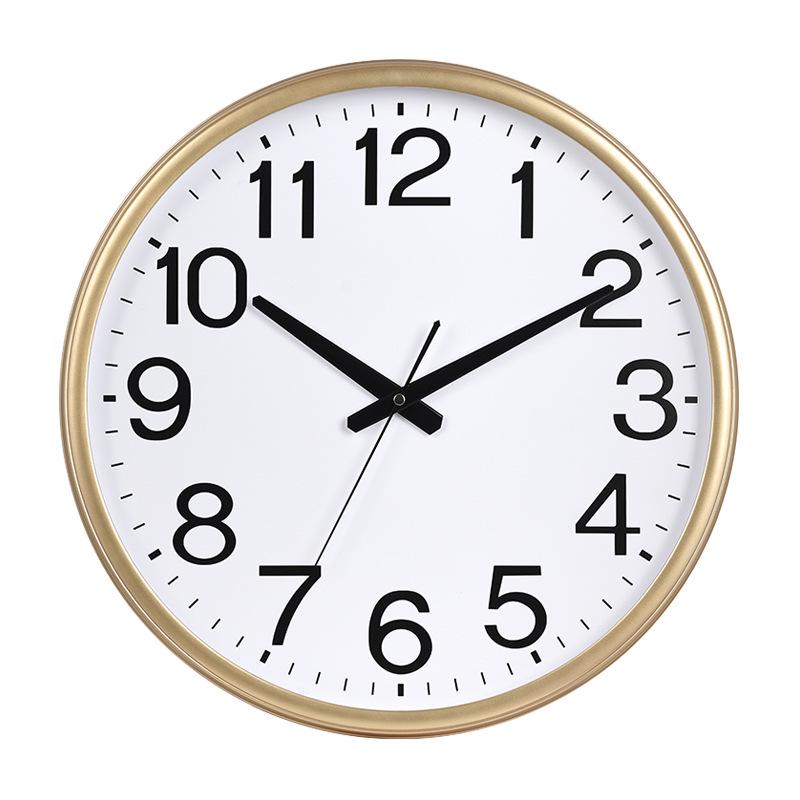 Silent Large Wall Clock with Creative Design for Living Room - Hole-Free Hanging