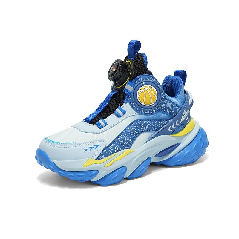 

Фабричные детские кожаные баскетбольные кроссовки на толстой подошве, удобная внутренняя вращающаяся пряжка, спортивная обувь, модные крутые кроссовки для бега 40