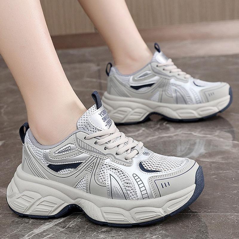 Brand Luxury Women's Chunky Casual Sneakers Spring Trend Mesh Breathable Women Vulcanized Shoes Ola Dad's Shoes Fitness Trainers