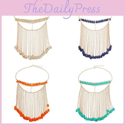 Coin Metal Exotic Headband Jewelry With Tassel Design For Party And Use Gift