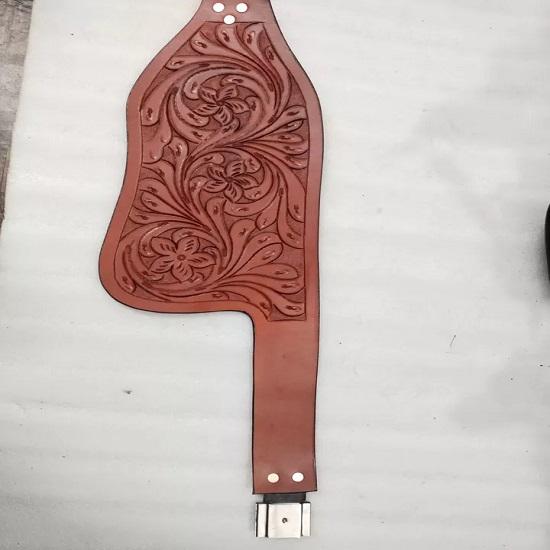 Leather Western Pair of Fender For Horse Saddle Hand Tooled Replacement Fenders.