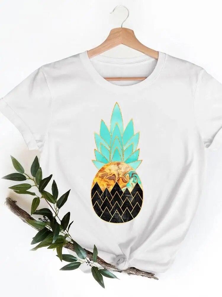 Short Sleeve Ladies Print T-shirts Geometric Spring  Clothing Women T Clothes Summer Casual Fashion Female Graphic Tee