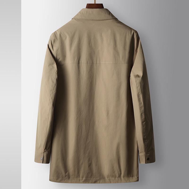 Men's Down Jacket Autumn and Winter Lapel Trench Coat Version Down Take-off Liner Warm Youth Business Thickened Jacket