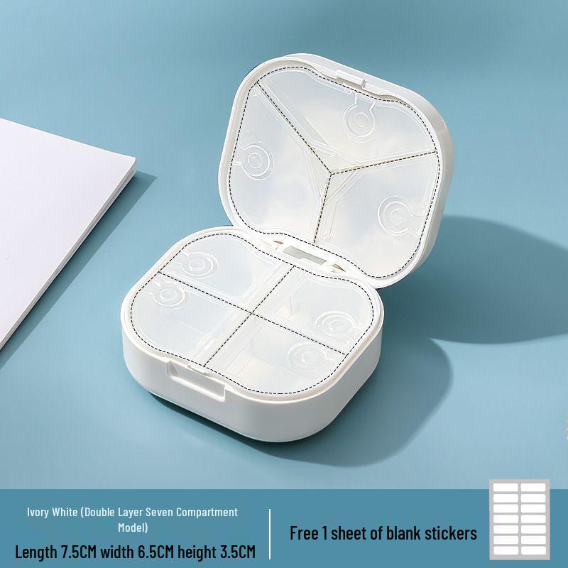 Compact, Moisture-Proof Pill Box for Daily Medication - 3 Times a Day, 7-Day Organizer