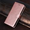 For iPhone 17 Pro Leather Wallet Case with Strap Solid Color Phone Stand Cover