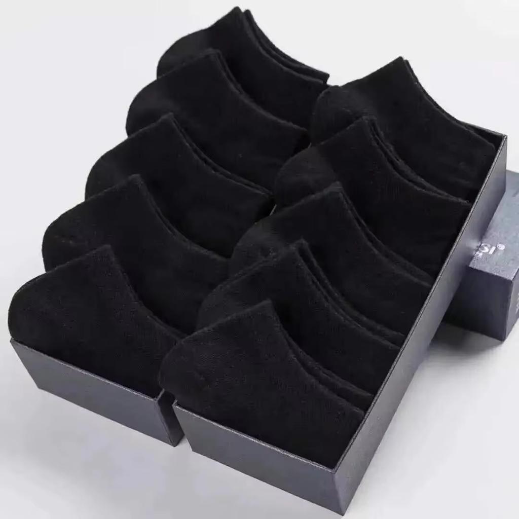 10 Paires de Chaussettes Socquettes Simples à Rayures et Motifs Lettres pour Homme, Chaussettes Confortables, Respirantes, Douces et Absorbant la Sueur pour l'Extérieur pour Homme