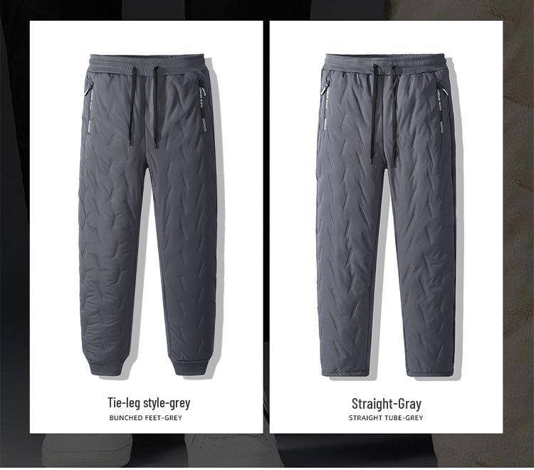 Herren Übergröße Fleecegefütterte Winter Baumwollhose für Freizeit- oder Sportbekleidung