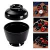 Soup Bowl with Lid Container Kitchen Round Tableware Japanese for Fried Pasta Cereal Appetizer