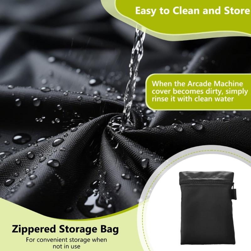 Waterproof Arcades Game Machine Protector Cover Oxford Fabric Dustproof Cover with Double Zippered Design For Outdoor
