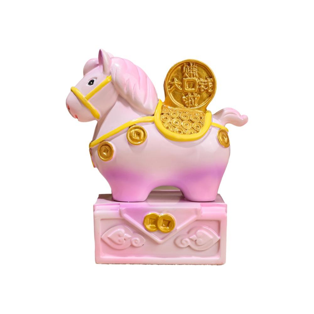 Resin Zodiac Horse Figurines Seal Shape Horse Mascot Collectible Desktop Ornament  Gift Giving