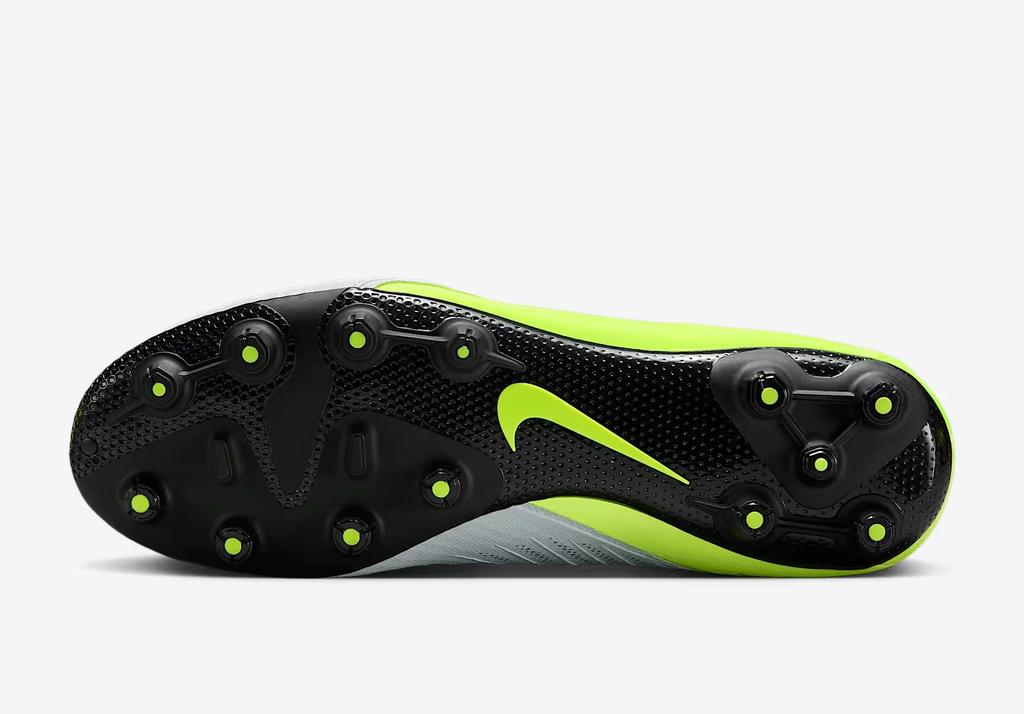 Nike Phantom GX 2 Academy HG Soccer Size Soccer Shoes for Hard Dirt and Artificial Men's Cleats, 27.5cm, Low-Cut, Ground, Turf, Volt/Yellow/Gray,