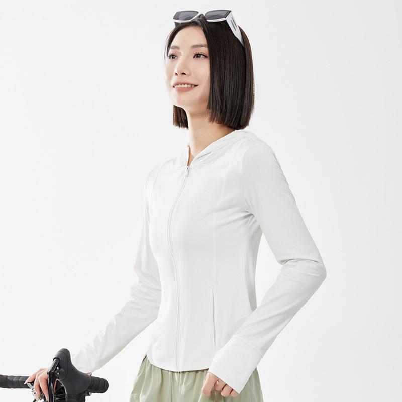 

Women’s Fashion UPF50+ Sun Protection Jacket Lightweight Breathable UV Protection Slim Fit Summer Sunscreen Coat XL білий