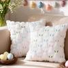 Double Pack Decorative Pillowcases Stitched Rabbit Pattern Easter Decoration Pillow Cover Soft Fabric