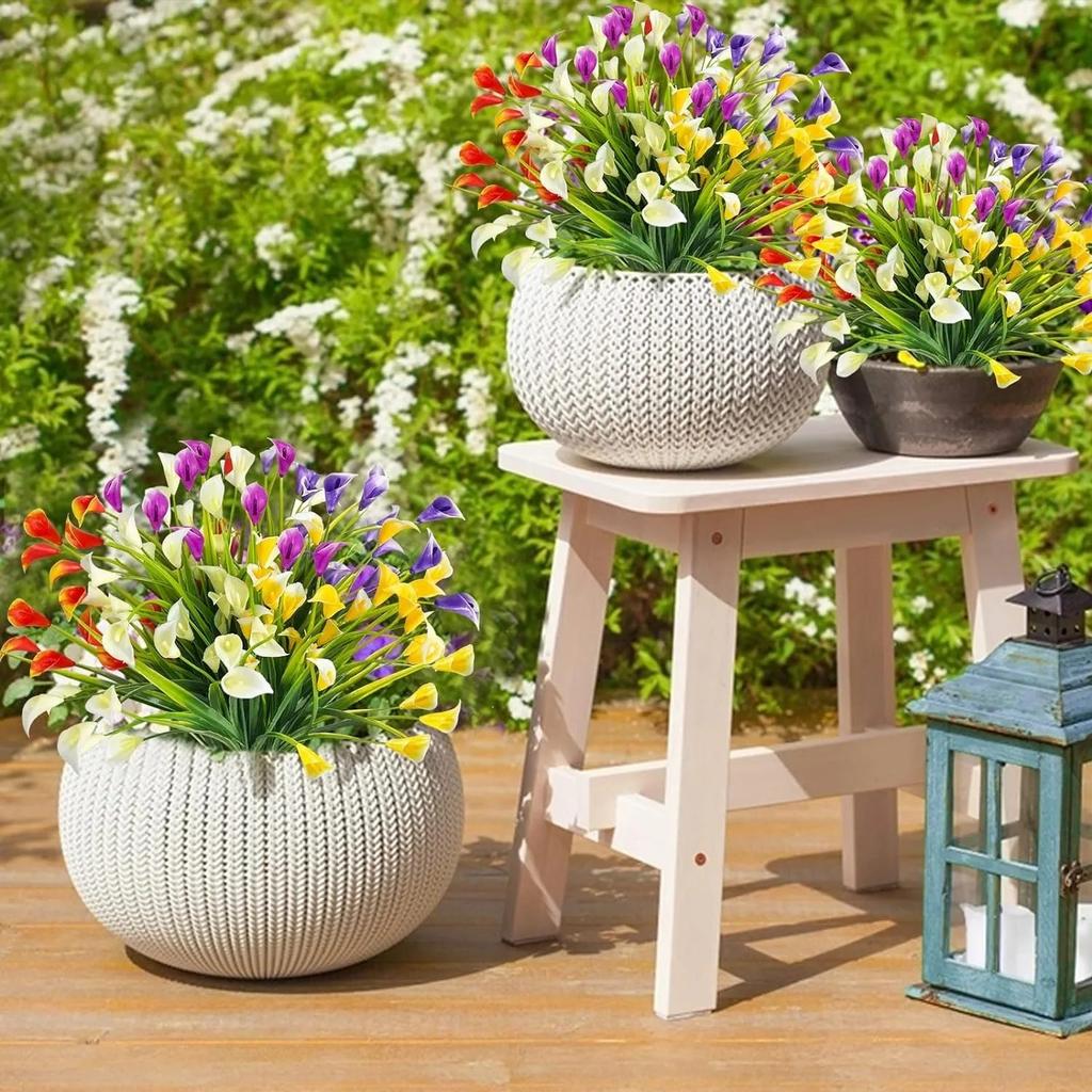 1Pcs Artificial Flowers Bouquet 33cm Fake Flower for Indoor Home Room Decor Garden Wedding Decor Outdoor Vase Flower Arrangement