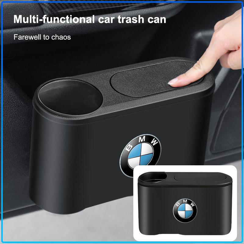 Trash Can Auto Emblem Garbage Box Bin Storage Car Accessories For BMW M Performance 1 3 5 7 Series M3 M4 M5 M6 X1 X3 X5 X6 X7 E30 E34 E36 E39 E4
