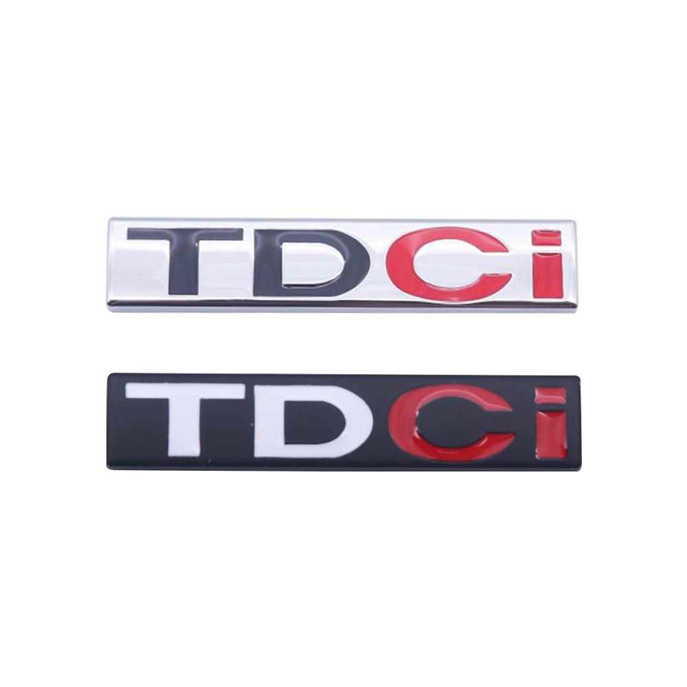 JJEM1 3D Metal Chrome Black Logo TDCI Emblem Car Fender Trunk Badge For Ford Fiesta Kuga Mondeo MK3 Focus MK2 TDCI Sticker Accessories
