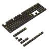 Transparent PC Keycaps Set: High-Transmittance Light-Transmitting Mechanical Keyboard Keycaps in White and Black with Crystal Finish