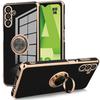 Protective Case for Samsung Galaxy A04s / A13 5G Shockproof Silicone Black Ring Holder 360°