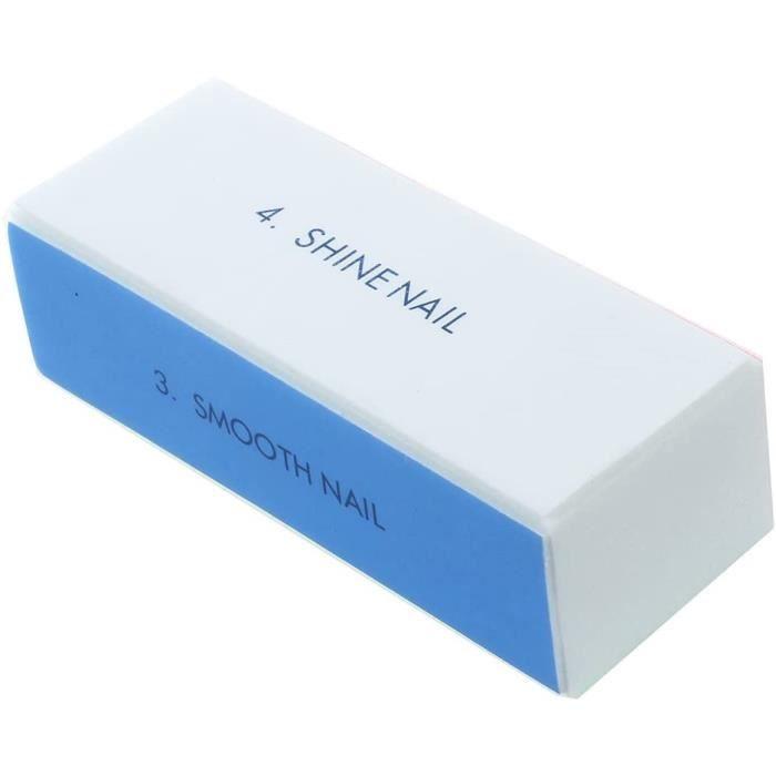 4-Sided Lime Block Nail Art Manicure - SODIAL - 5X