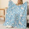 Floral Flannel Blanket,Non-Pilling Soft Cozy Warm Decorative, Year-Round Home Use for Daily Relax, Christmas & Halloween