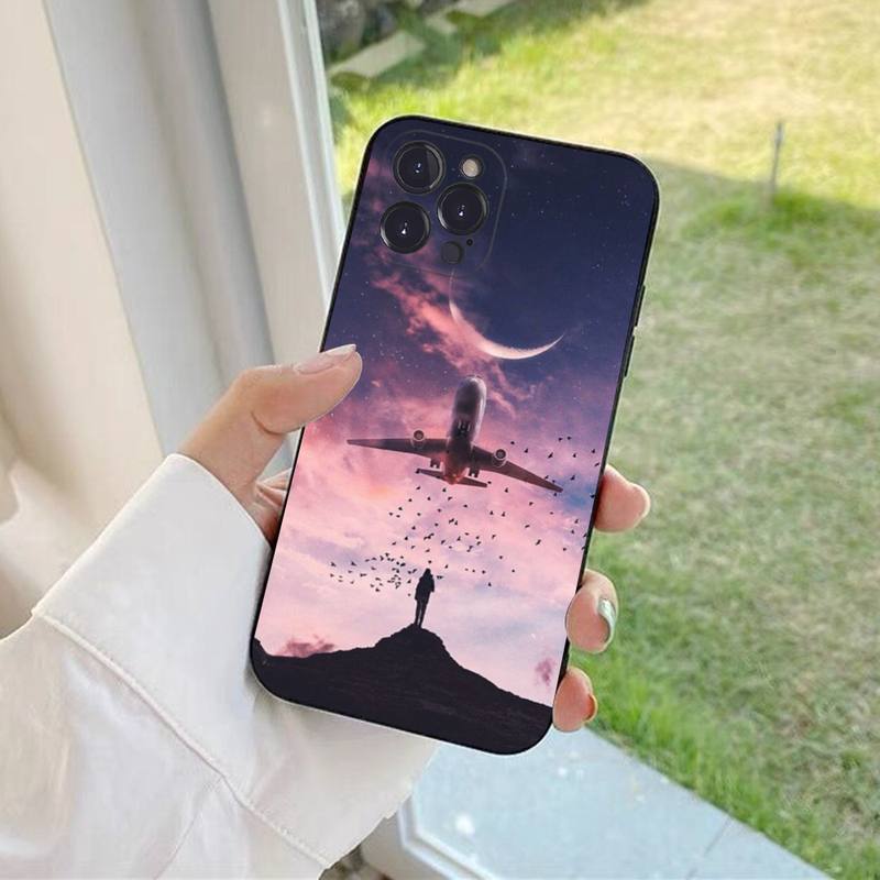 

YNDFCNB чехол для телефона с изображением самолета для iPhone 6 7 8 Plus 11 12 13 14 Pro SE 2020 MAX Mini X XS XR задняя крышка принципиально iphone 14 plus
