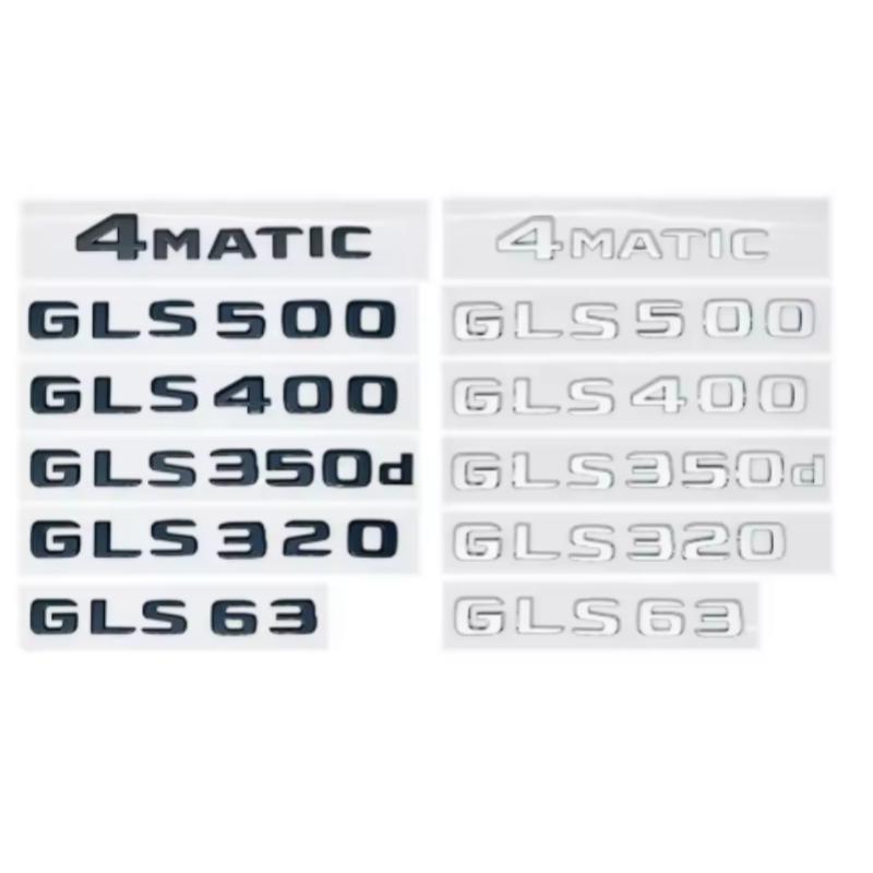 ABS Car Trunk Letters Logo Emblem Badge Decals Sticker For Mercedes Benz GLS Class GLS400 GLS500 GLS550 GLS450 GLS350 X166 X167 RX7