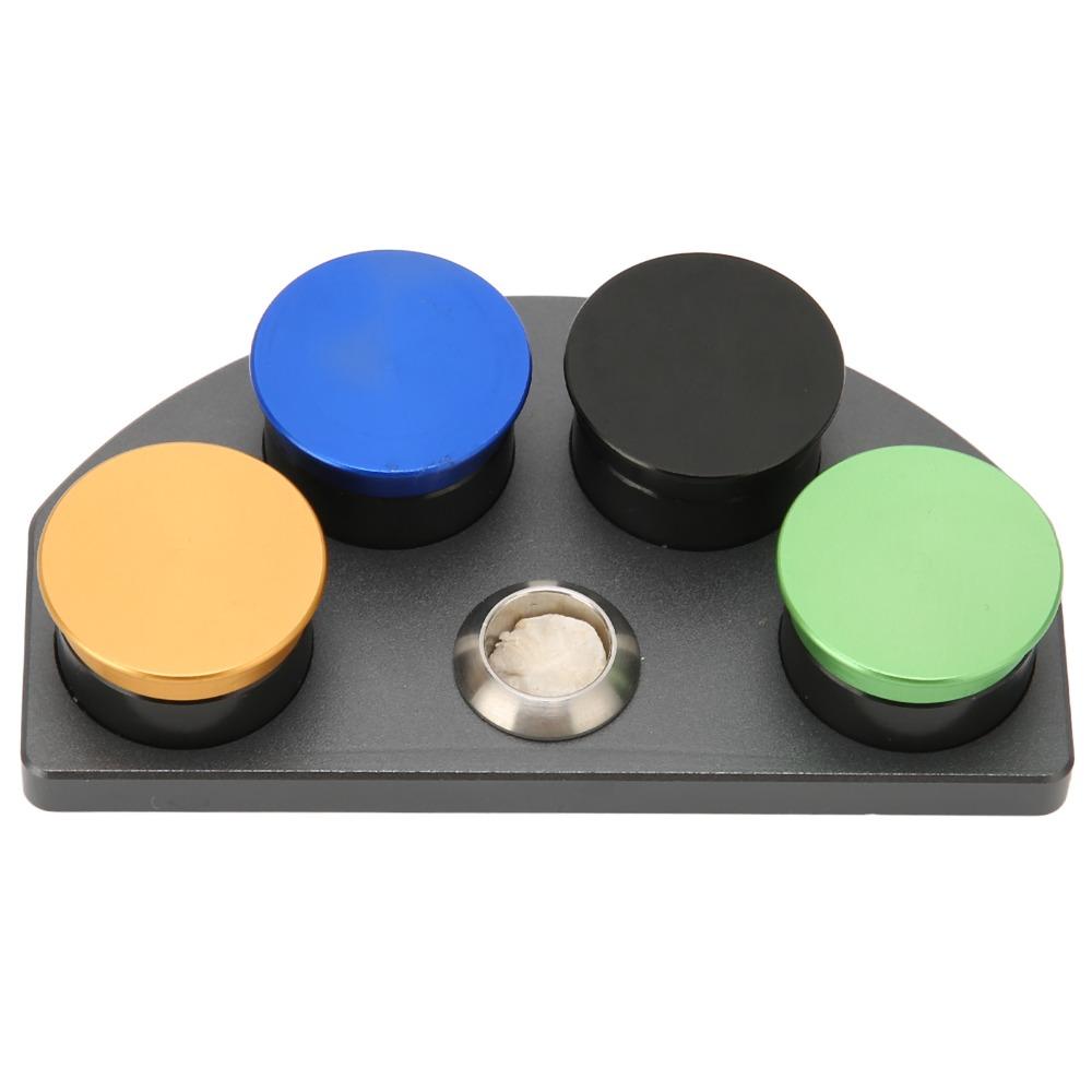 4 Plates Watch Oil Cup Alloy Material 4 Color Watch Oiler Dish With Lid Ceramic Insert Watch Repairing Accessory Repairmen Use