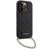 Karl Lagerfeld KLHCP14LSACKLHPK iPhone 14 Pro 6.1" Black Hardcase Saffiano Monogram Chain