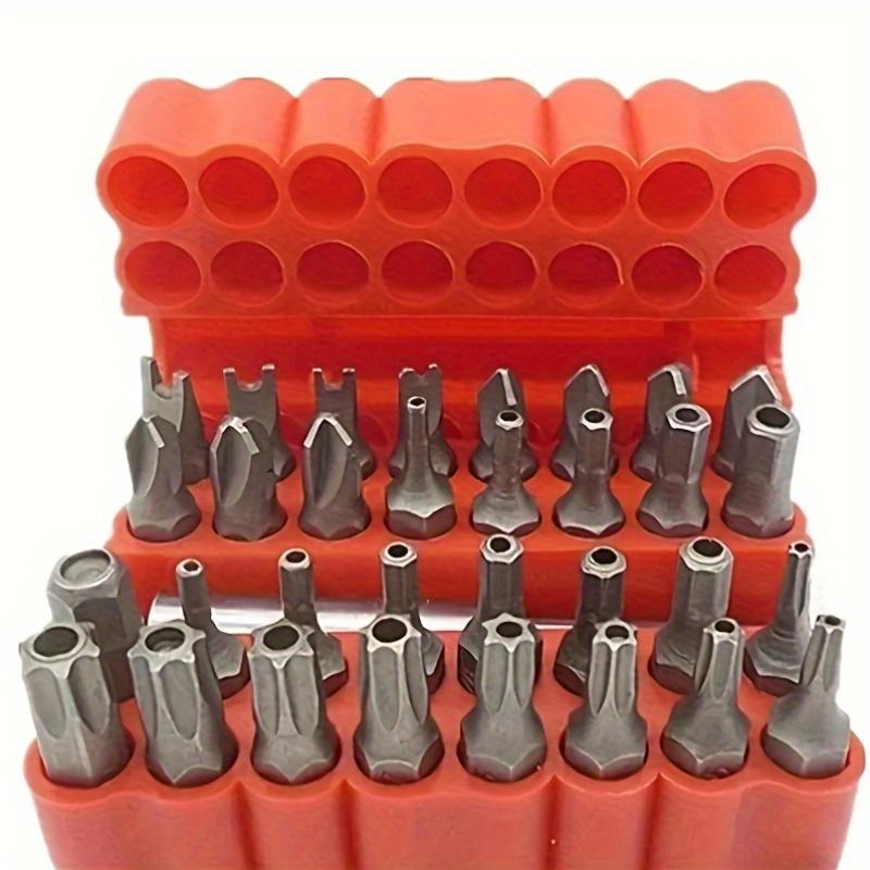 33pc Professional Security Bit Set - Tamper-Proof Multi-Type Screwdrivers with Magnetic Bit Holder - Essential Tools for Home Re