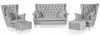 Lounge Set of Furniture Wingback Gaja Sofa Armchairs Pouffes Family Meble Set