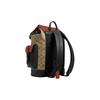COACH Hudson 30 classic presbyopic color-blocked flip-top large-capacity canvas and leather backpack, men's khaki and black