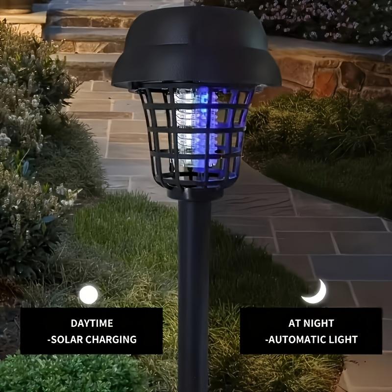 2Pcs 2-in-1 Solar LED Mosquito Killer Lights Waterproof Outdoor Pathway Lawn Lamp Insect Repellent Lighting for Garden Patio Courtyard
