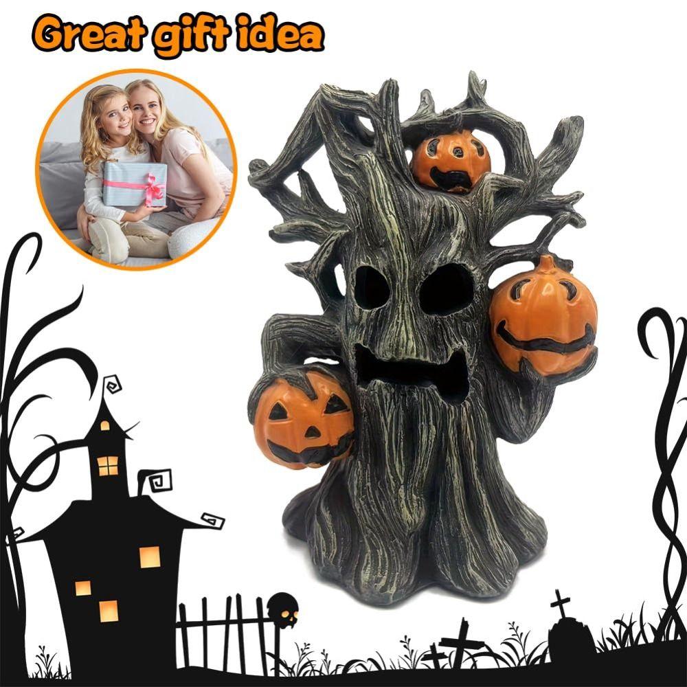 Exquisite Halloween Pumpkin Tree Decor Ghost Face Ghost Tree Ornament  Gift-Worthy