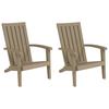 vidaXL Adirondack-Gartenstühle 2 Stk. Hellbraun Polypropylen