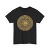 Gold Aztec Calendar T Shirt Mayan Sun Stone Mexican Heritage Tribal Art Gift