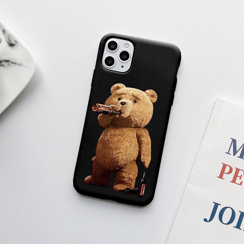 Cute Cartoon Bear Case For Samsung Galaxy M13 M31 M32 M52 S21 S20 FE S22 S10 S8 S9 Plus Note 9 8 20 Ultra 10 Lite S10e Soft Capa