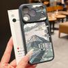 Anime Style Mountain Pattern Case For iPhone 17 Pro Max For iPhone 16 15 14 13 Pro Max Luxury Hybrid TPU+PC Clear Back Hard Cover