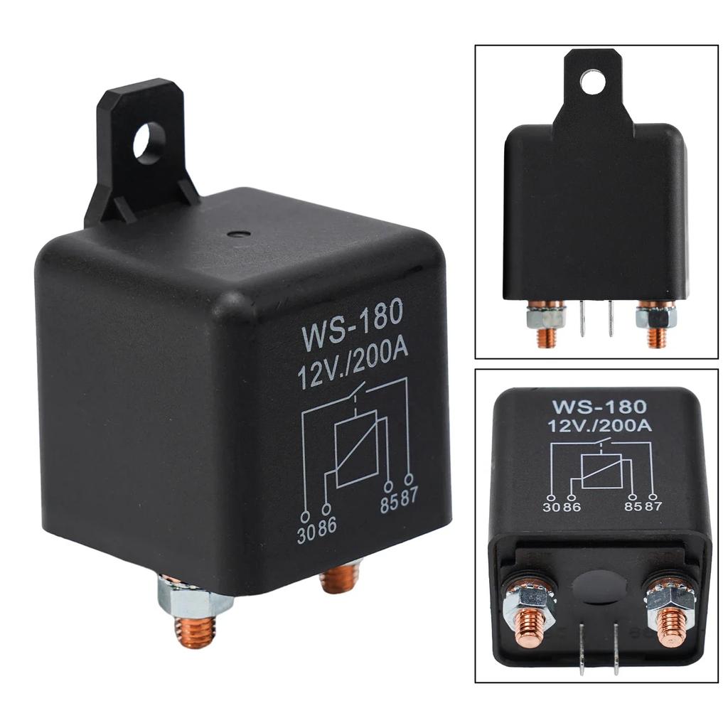 Car Battery Separator Coupler Power Switches 4Pin Dual Battery Isolators Relay 200A 12V Battery Circuit Cutters Auto Accessories