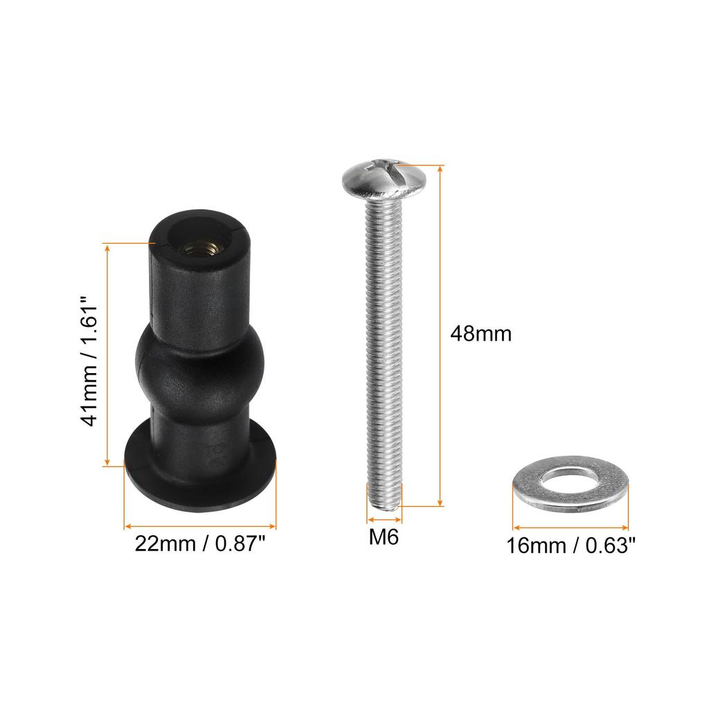 uxcell Toilet Seat Hinge Screw Hinge Bolt Screw Toilet Seat Fixture for Top Mounted Toilet Seat Hinge Toilet Seat Replacement Parts Kit Washer