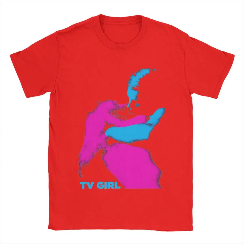 Tv Girl Band T Shirts Men's 100% Cotton Fashion for Male T-Shirt Round Collar Tee Shirt Short Sleeve Clothing Gift Idea