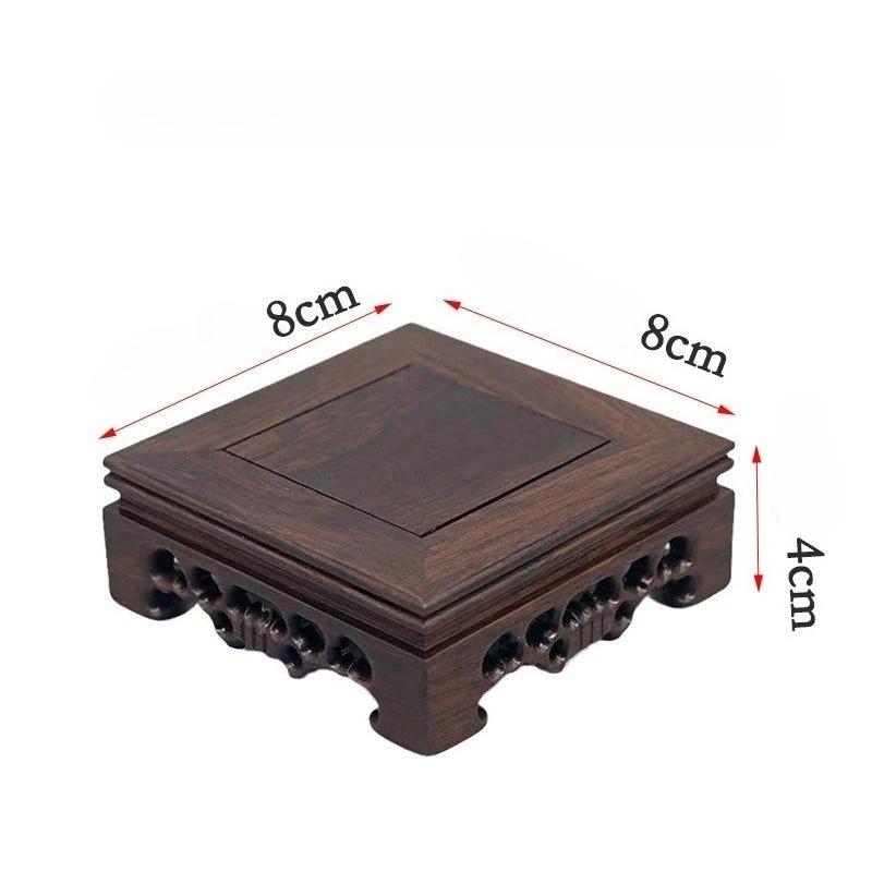 

Retro Wooden Engraving Tea Tray Teapot Bases Bonsai Buddha Stand Fish Tank Pedestal Wooden Flowerpot Base Furniture Home Decor