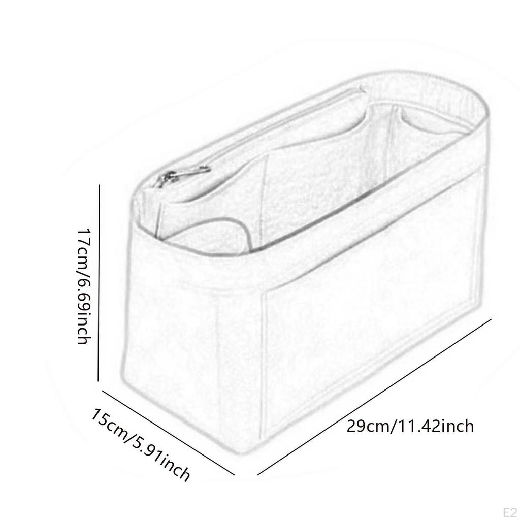 Purse Organizer Insert Practical Pouch Inner Bag for Bucket Duffel Tote Bags