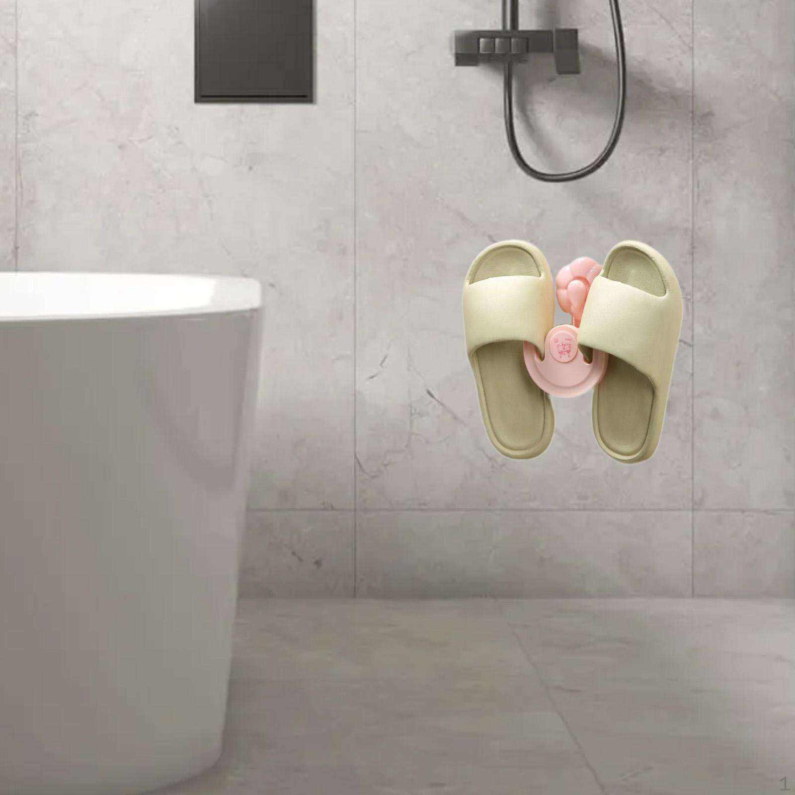 Подвесная стойка для тапочек аксессуары для хранения в ванной комнате вешалка для обуви на дверь для домашнего использования розовый 675₽