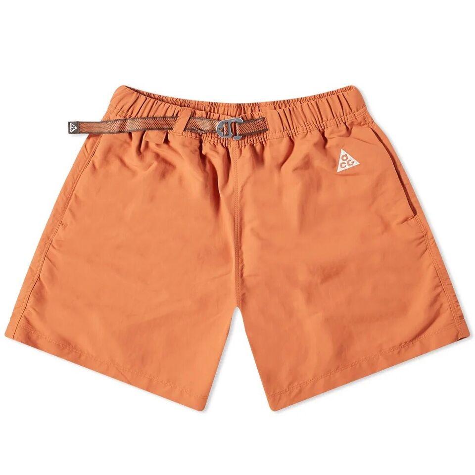 Nike Loose Elastic Solid Color Casual Shorts Men Bottoms Orange CZ6704-872