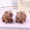 Kawaii Simulation Plush Capybara Keychain Cute Stuffed Animal Doll Pendant Car Key Holder Backpack Hanging Decoration Gifts