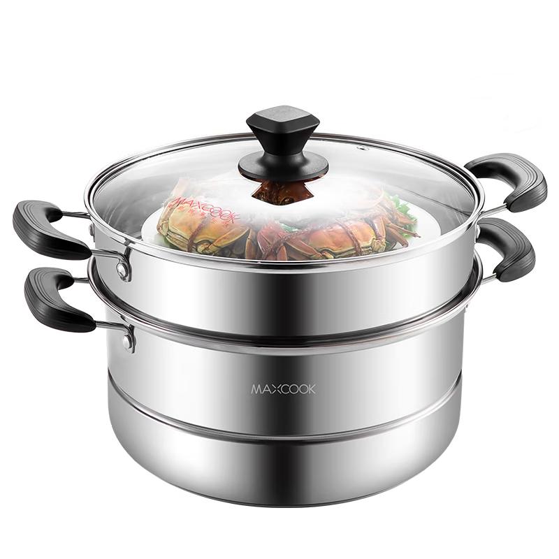 MAXCOOK Stainless Steel Steamer Pot 28cm