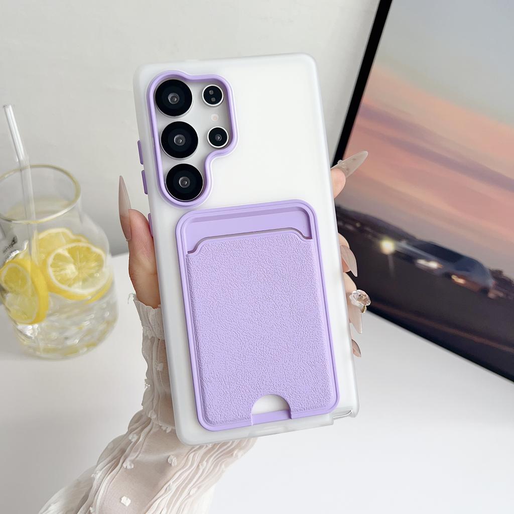 Luxury 2-in-1 Leather Wallet Card Slots Holder Phone Case for Samsung S25 S24 S23 Ultra Plus FE S25 Edge Shockproof Matte Cover