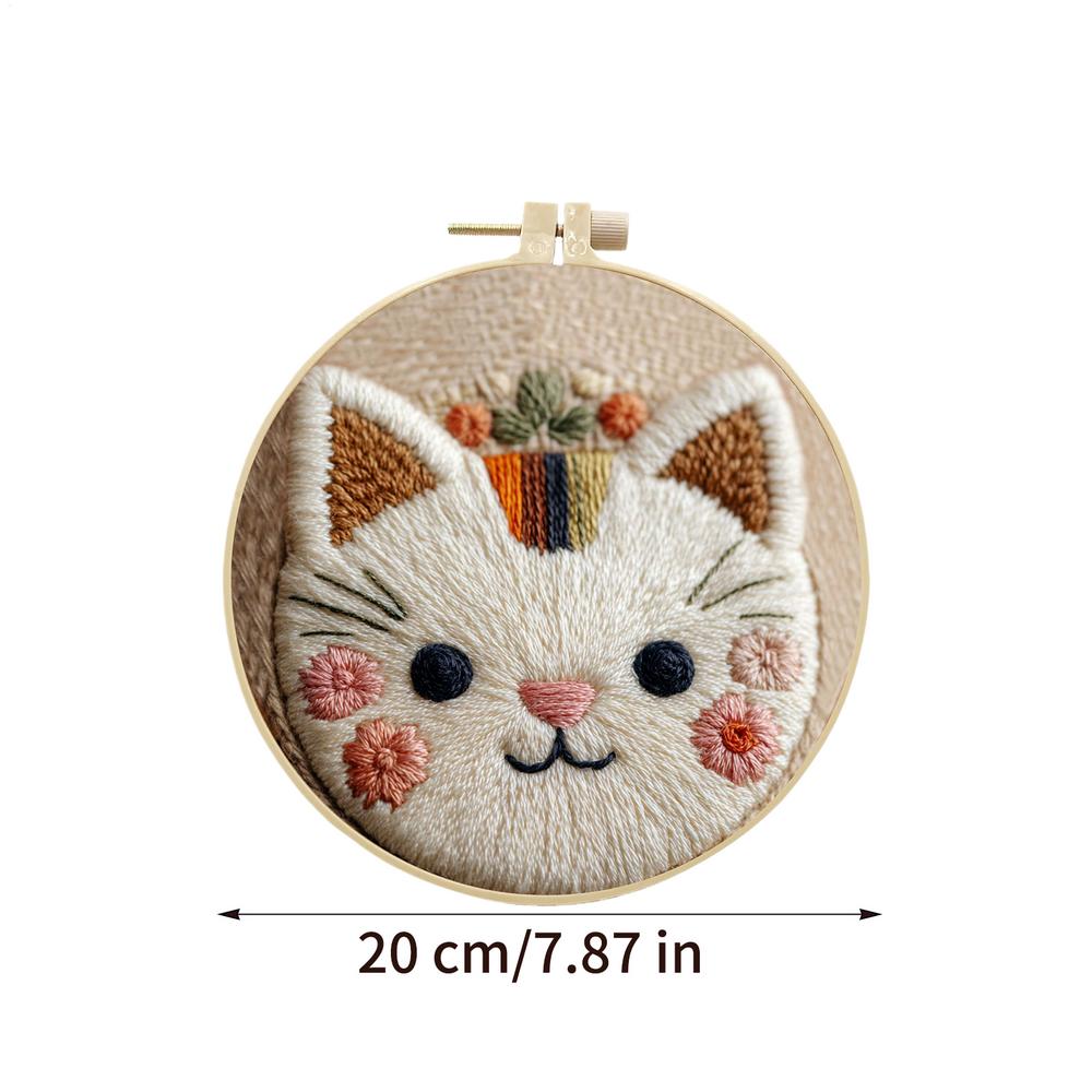 

DIY Punch Needle Kits Embroidery beginner Rug Hooking Kit For Adults Beginners Handcraft Punch Needle Kits Cute Animals Decor