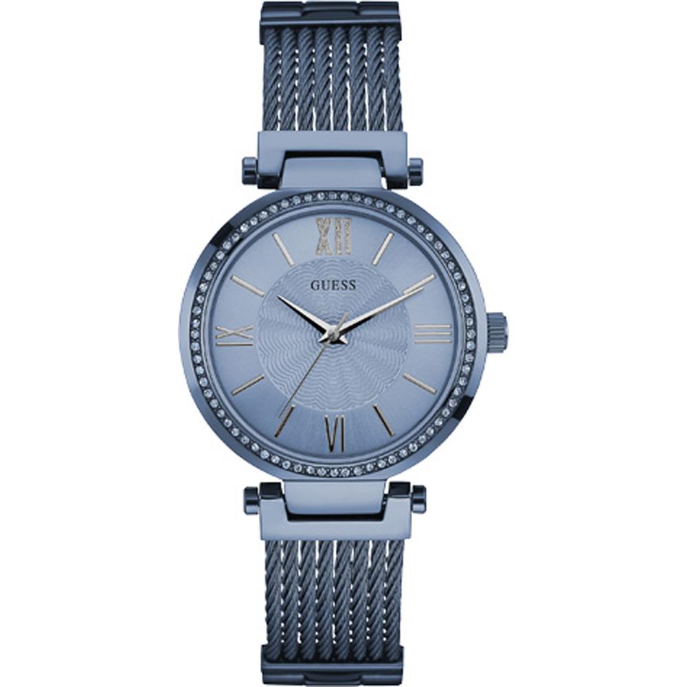 GUESS Soho Blue Stainless Steel Ladies Quartz Watch W0638L3 синий