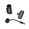 Mini Wireless Lapel Microphone 2.4G Lavalier Microphone for iPhone iPad Android Type-C Video Recording Live Broadcast